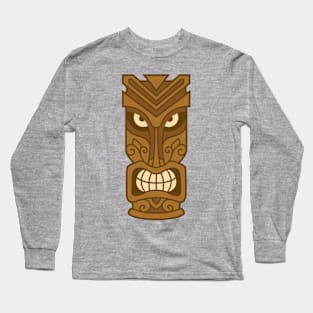 Funny Tribal Tiki Head Long Sleeve T-Shirt